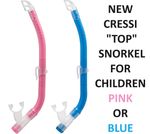 Cressi Childrens Top Snorkel Flexible Adjustable Splash Guard For Swimming Mask