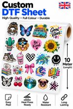 DTF Gang Sheet Roll Wholesale Custom Heat Transfers Metre Prints UK