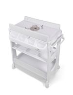 Babylo Baby Changing Table Built-In Bath with Padded Mat and Compartments