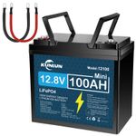 12V 100Ah LiFePO4 Lithium Battery 5000+ Deep Cycle For RV Marine Solar Off-grid