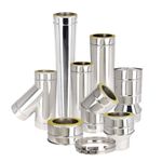 Twin Wall Flue Pipe Stainless Steel Insulated Wood Burning and Multifuel Stoves