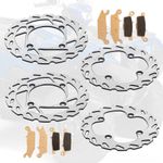 Front Rear Brake Discs Pads for YAMAHA Grizzly YFM550F YFM 700 F Auto FI 07-25