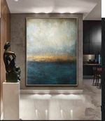 Large Hand-painted abstract oil painting on canvas 90x120cm
