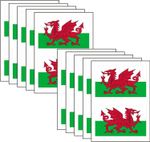 20 WALES FLAG Stickers Welsh Cymru Euro Cup Football Car Decoration Decals