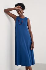 Seasalt Women's Regular Sweet Violet Jersey Midi Dress Marine