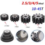 2.5/3/4/5 Mod Spur Gears 10T to 45T Flat C45 Steel Gears Motor Gears Rough Gears