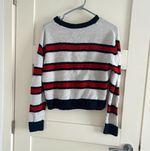 H&M Grey Striped Knit Crew Neck Long Sleeve Pullover Jumper Womens XS