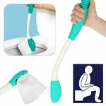 Bottom Toilet Self Wipe Aid Long Handled Wiper Easy Reach Tissue Grip Helper