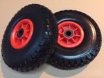 2 x260mm (10") Puncture Proof wheels,25mm, Carts/trolleys/football Goals