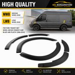 FORD TRANSIT MK7 2006-2014 WHEEL ARCH FENDER FLARES BLACK ABS PROTECTOR TRIM SET