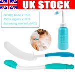 3 Pcs Toilet Aid Set for Wiping, Long Handle Butt Wiper Shower Brush Toilet Aids