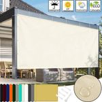 Pergola Shade Cover Rectangle Waterproof Garden Sun Shade Sail w/ Ropes Grommets
