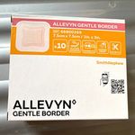 Smith & Nephew ALLEVYN Gentle Border Foam Dressing 7.5x7.5cm Shower Proof x10