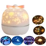 6 Different Projection Films LED Night Light 360° Rotating Star Projector Lamp