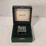 Marshall Field's Chicago Skyline Crystal Paperweight Cube 