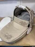 Cybex Mios Lux Carrycot Bassinet Simply Flowers Beige With Mattress & Rain Cover