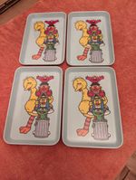 Brand New Sesame Street Melamine Appetizer Plates Set Of 4