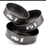 Non Stick Cake Tin Set 3pc Round Springform Cheesecake Baking Dishwasher Safe