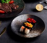 Set of 4 Japanese handmade serving dishes Sushi Plate 21cm Porcelain