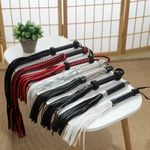 Spanking Handle Whip Riding Crop PU Leather Paddle Tassel Flogger Adult Roleplay