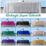 Sequin Tablecloth Rectangle Covers Sparkly Glitter Table Cloth Wedding Party