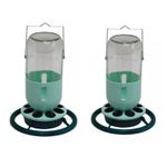 2 x Hanging Drinkers / Feeder Cage Finch Canary Aviary 1Ltr / Kg