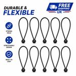 10x Flag Pole Clips Attach Windsocks Ball Bungee cord ties Rope Flags To Poles