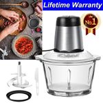 2L Electric Chopper Food Processor Multi Blender Meat Fruit Vegetable Mixer Tool