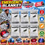 6-Pack EMERGENCY Blanket Foil Space Survival Thermal Sports Shock Sensory Mylar