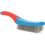 Heavy Duty Wire Brush Stainless Steel Bristles Plastic Handle Rust Paint Remover