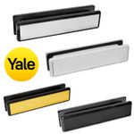 YALE DOOR LETTERBOX LETTER PLATE - 10 & 12 INCH. ALL COLOURS WHITE, CHROME ETC