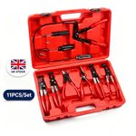 Automotive Flexible Hose Clamp Clip Pliers Set Swivel Jaw Flat Angled Band Tool