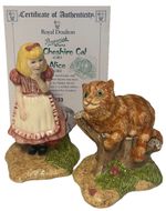Royal Doulton Beswick Alice LC002 & Cheshire Cat LC003 Ltd Editions 233/500
