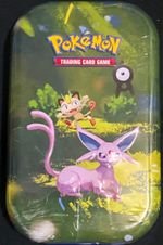 Pokémon TCG 30th Celebration Mini Tin Green 2 Packs Espeon Meowth 6+