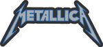 Metallica - Silver And Blue Logo (30x14cm) Custom Embroidered Band Patch (NEW)