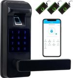 Harfo Fingerprint Biometric Smart Door Lock Touchscreen App TTLock Black