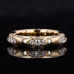 Full Eternity Wedding Band Ring 1.00 Ct Round Cut Diamond 14K Yellow Gold Finish