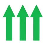 4Set/12Pcs Arrow Stickers, Directional Signs Floor Wall Decal (Green, 8x2-inch)