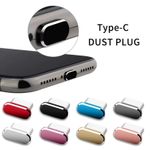 2pcs Metal Type-C Dust Plug USB Charging Port Protector Anti-dust Plug Cover Cap