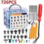 726X Car Plastic Push Pin Rivet Trim Clips Panel Fasteners Interior Fixing Tools