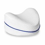 Memory Foam Leg Pillow Orthopedic Knee Pillow Support Hip Knee Leg Ankle White