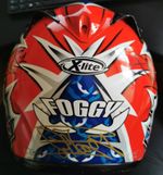 New, never worn, Carl Fogarty signed helmet: X-lite Model X-801RR Size Medium