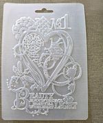 Stamperia -Craft Sheet Heart Silicone Mould "Beauty is light" No.1  Never Used
