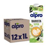 12 x 1L Alpro Barista Soya Drink Gluten Free Plant-Based With Calcium