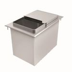 GSW USA IB1218 18" x 12" Drop-In 23 lb. Ice Bin w/ Sliding Cover