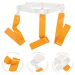 1 Set PVC Football Flag Belt with Sliding Yellow Flags for Football Training Use