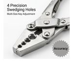 Swedging Pliers 4 Hole Parallel Action Repair Tool Saxophone Flute Woodwind Key