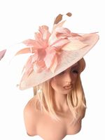 Rose Gold Hatinator With Multi Pink Feather Accents Bespoke Wedding Ascot