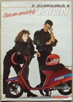 HONDA NE50 VISION & NE50 VISION-X SCOOTERS Sales Brochure c1987 #MB 8500 3A