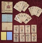 GAME OF PARLIAMENT Antique Victorian Political Card Game Henry Reason Variant